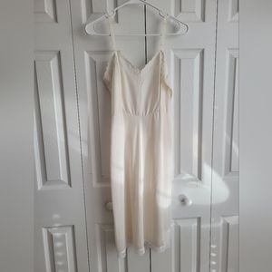 Satin lace slip dress